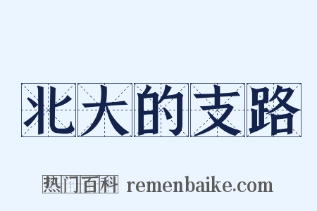 北大的支路是什么意思的图片